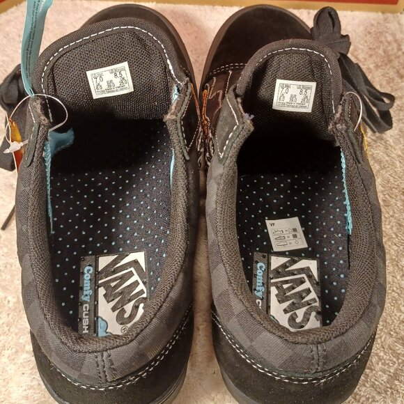 Vans Men 7 /Women 8.5 ComfyCush Old Skool Ignition Checker Flames Black Yellow - Picture 8 of 12